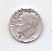 ESTADOS UNIDOS DEL AÑO 1949 DE 1 DIME